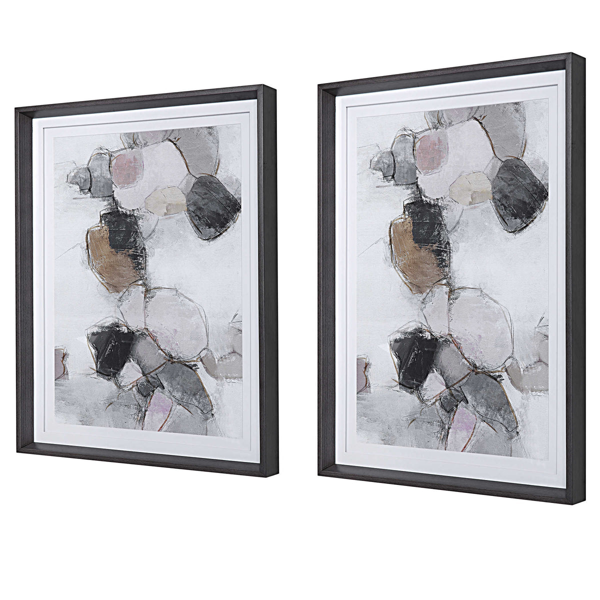 Plunging Pastels Framed Prints – Set of 2
