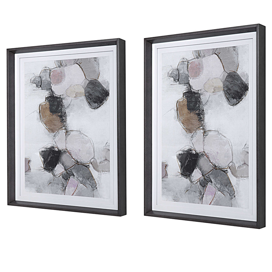 Plunging Pastels Framed Prints – Set of 2