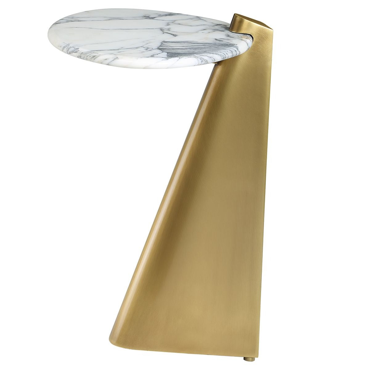 Strum Accent Table in Arabescato Marble