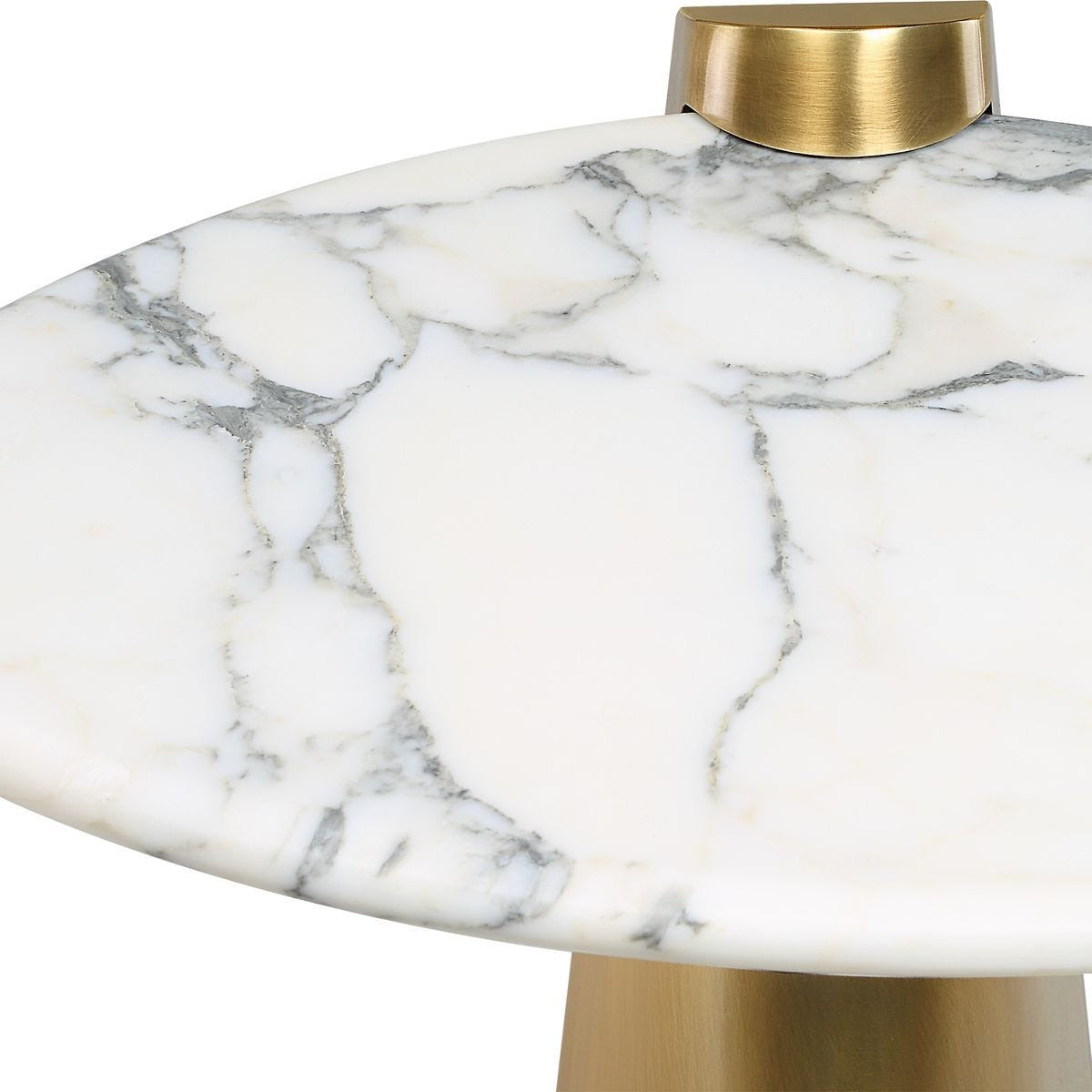 Strum Accent Table in Arabescato Marble
