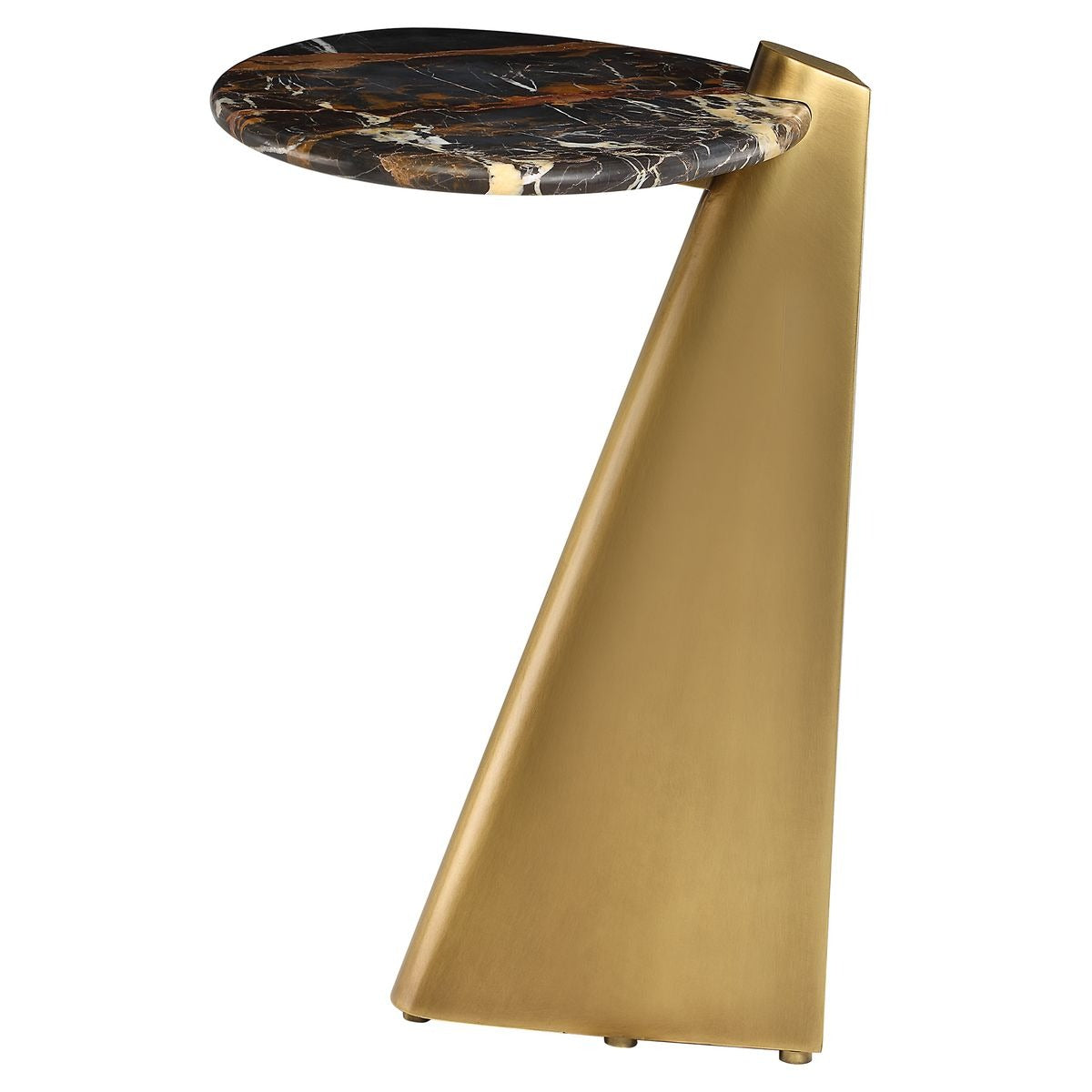 Strum Accent Table in Michelangelo Marble
