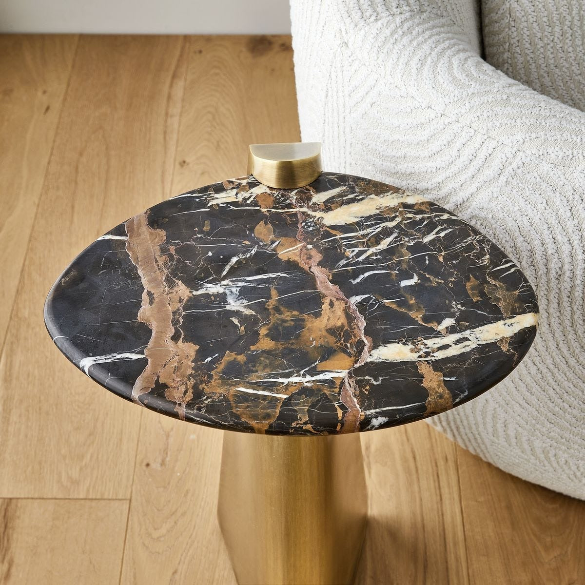 Strum Accent Table in Michelangelo Marble