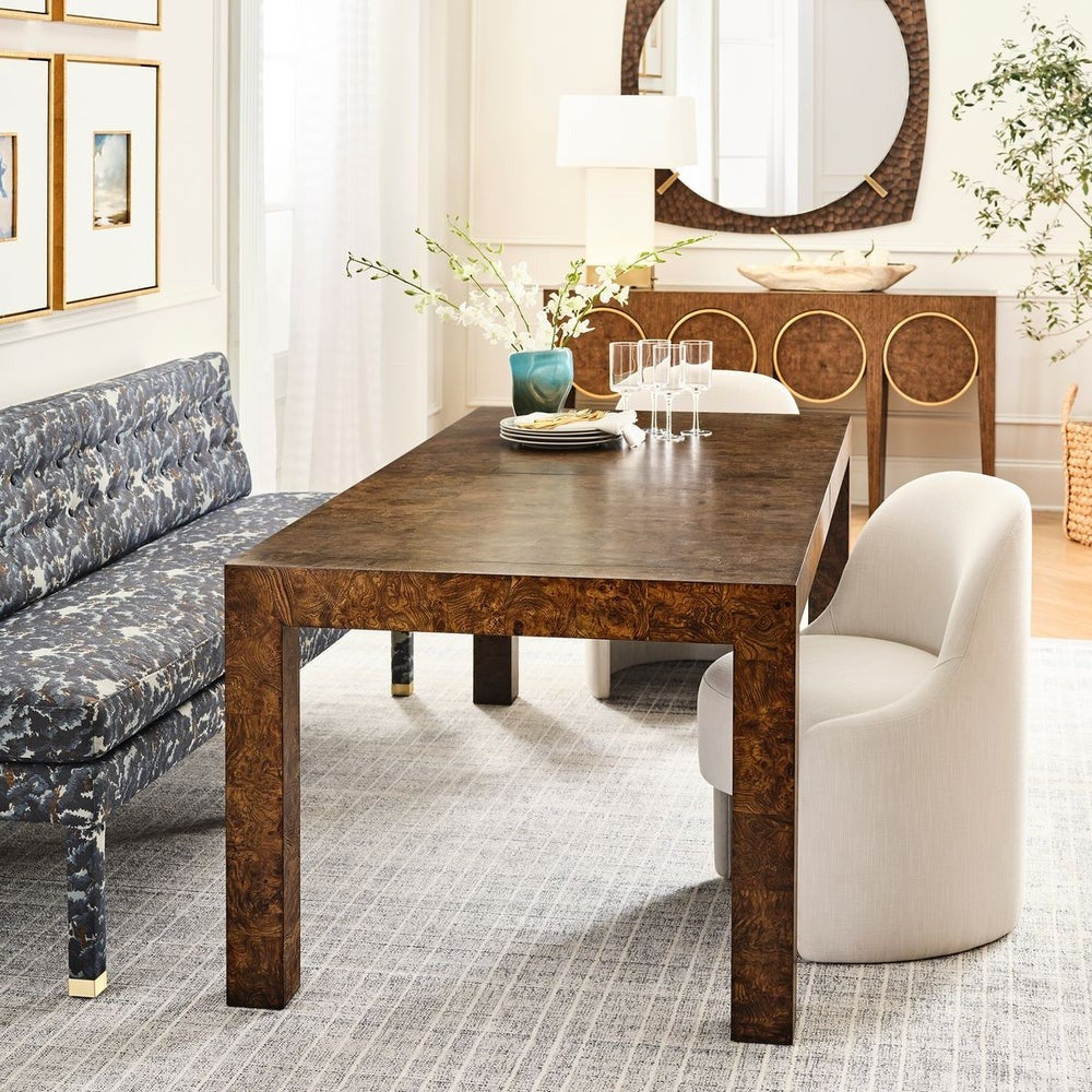 Ingrain Extending Dining Table – Cocoa Brown