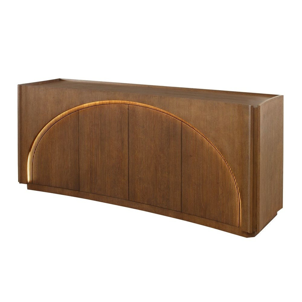 High Light Lighted 4 Door Console Cabinet