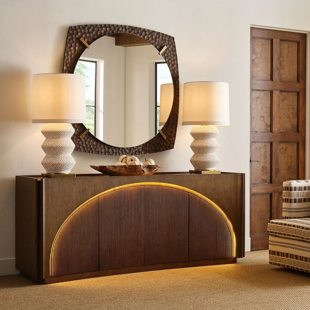 High Light Lighted 4 Door Console Cabinet