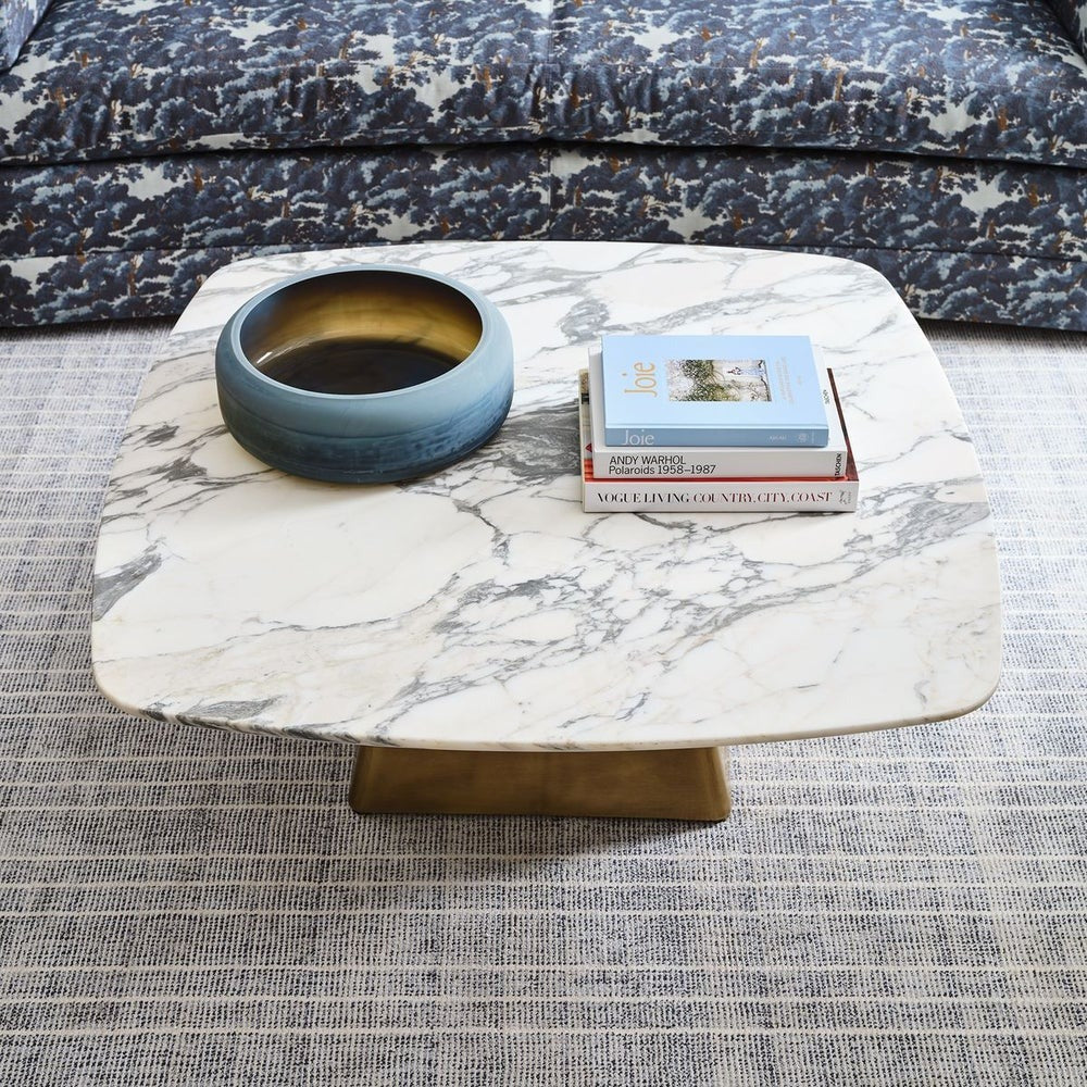 Equilateral Coffee Table – Arabescato and Brass