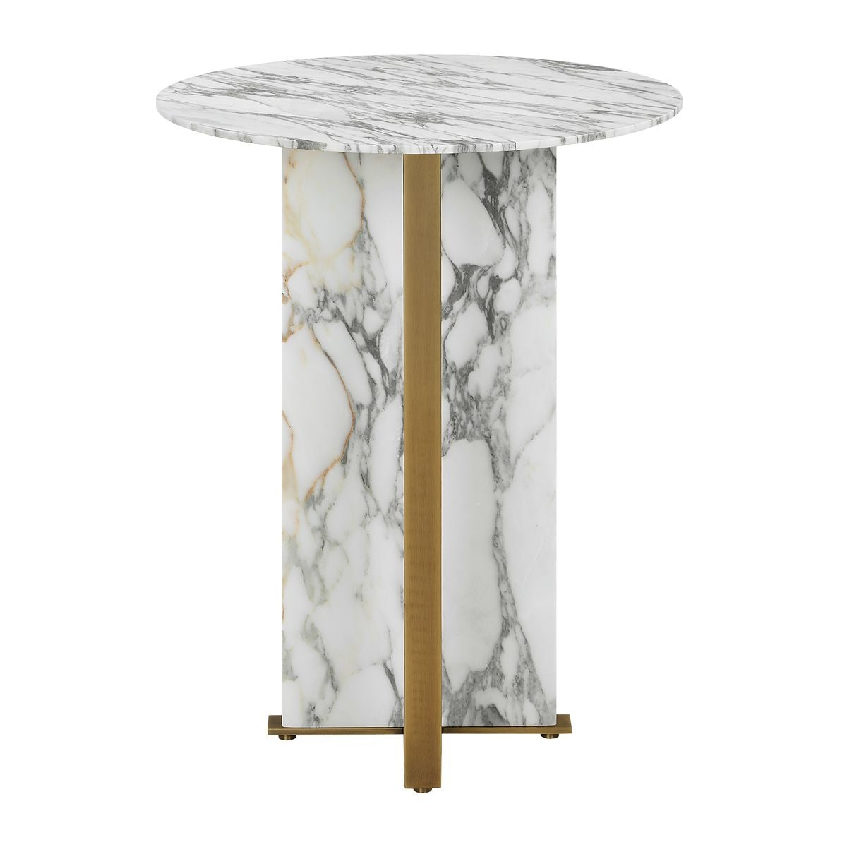 Joist Accent Table – Arabescato Marble