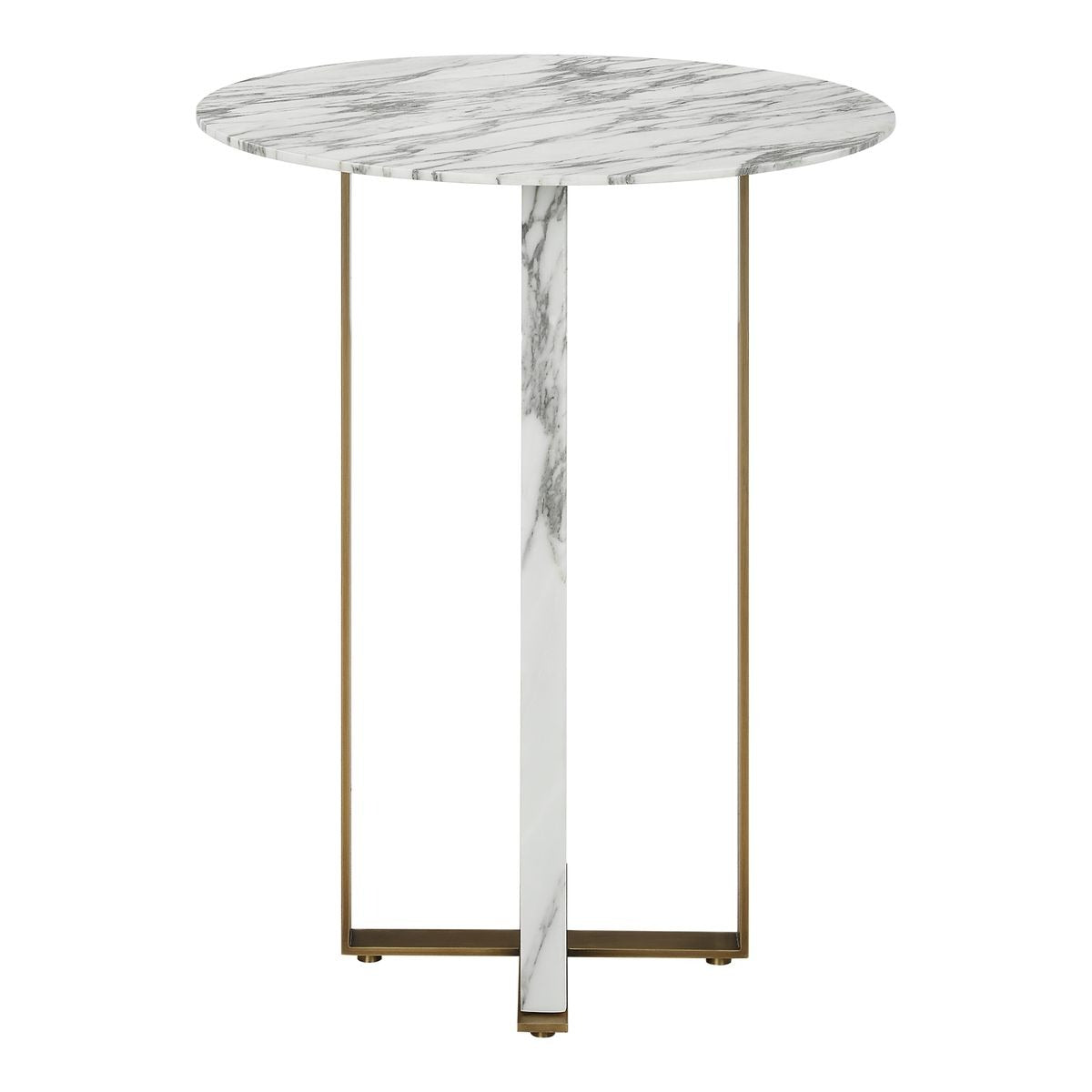 Joist Accent Table – Arabescato Marble