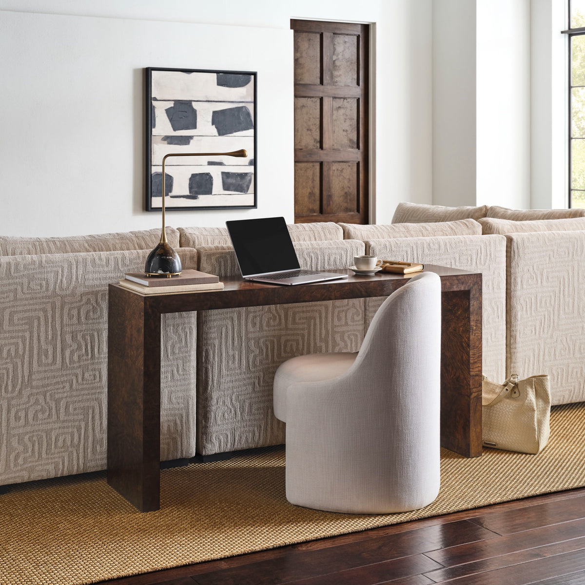 Ingrain Console Table – Cocoa Brown