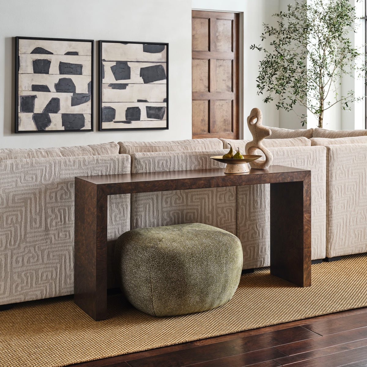 Ingrain Console Table – Cocoa Brown