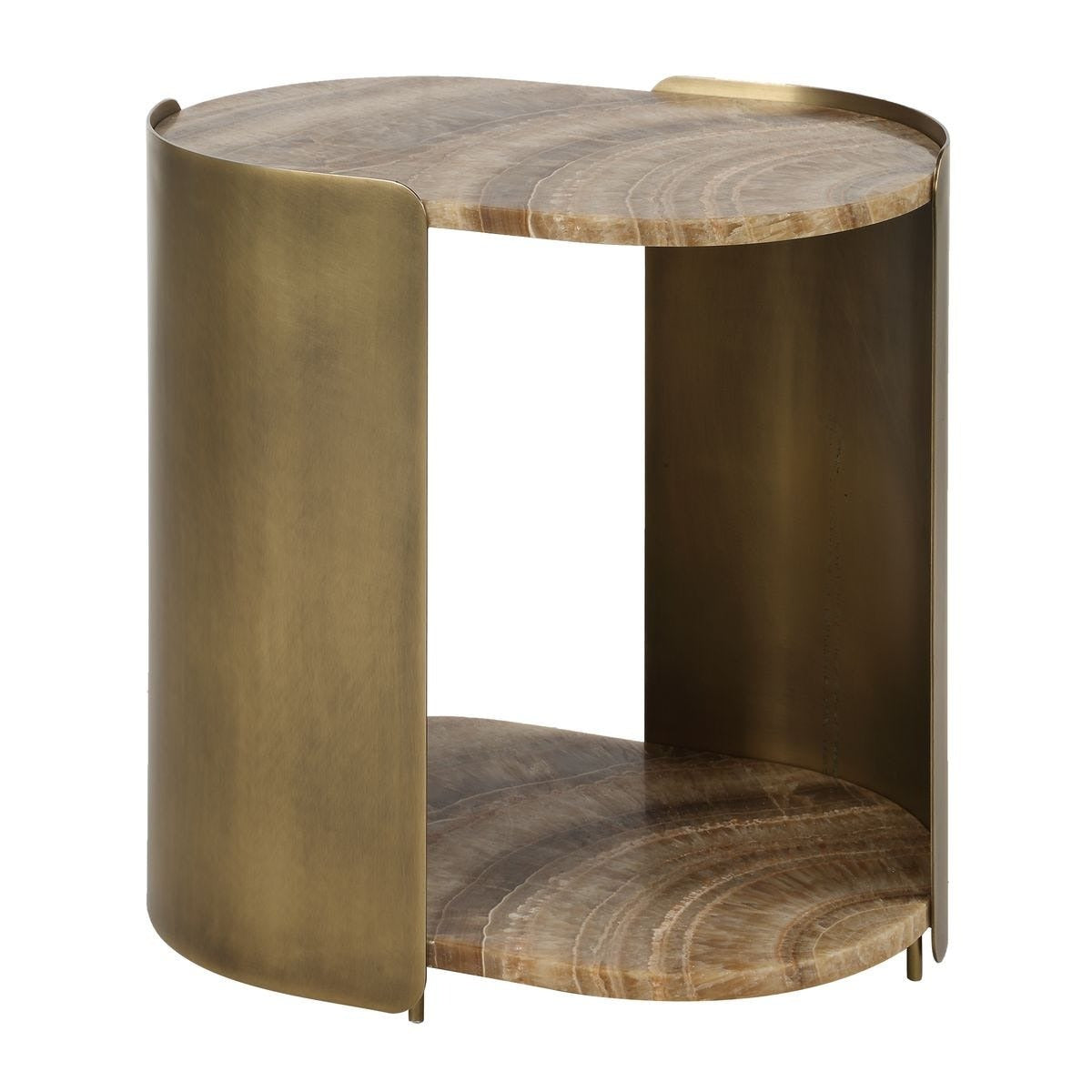 Lozenge Accent Table – Latte Onyx