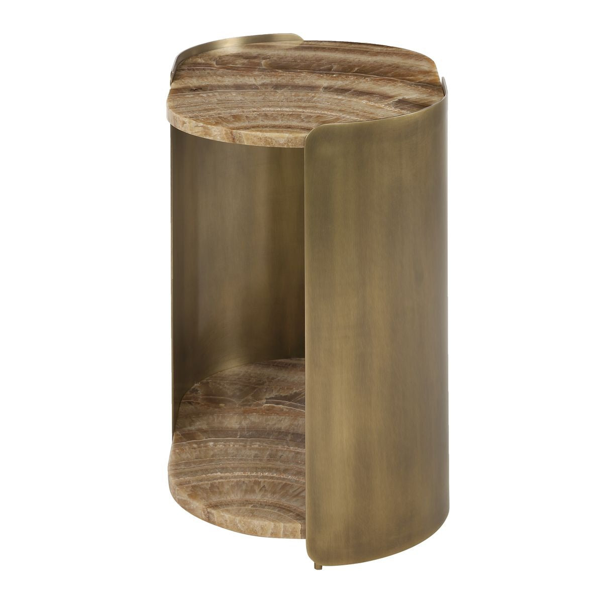 Lozenge Accent Table – Latte Onyx