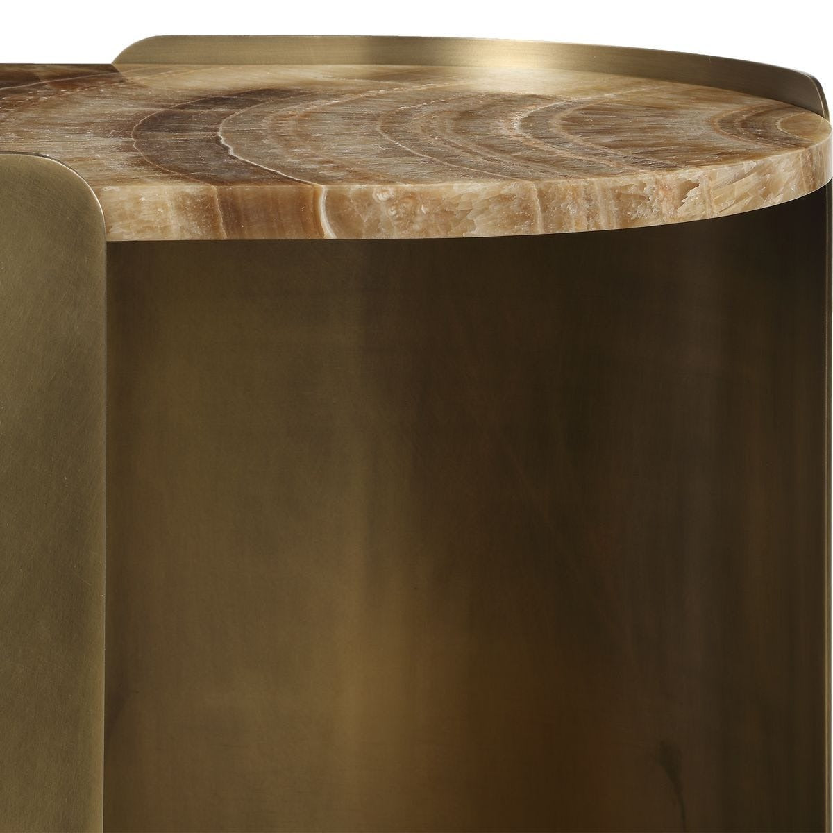 Lozenge Accent Table – Latte Onyx