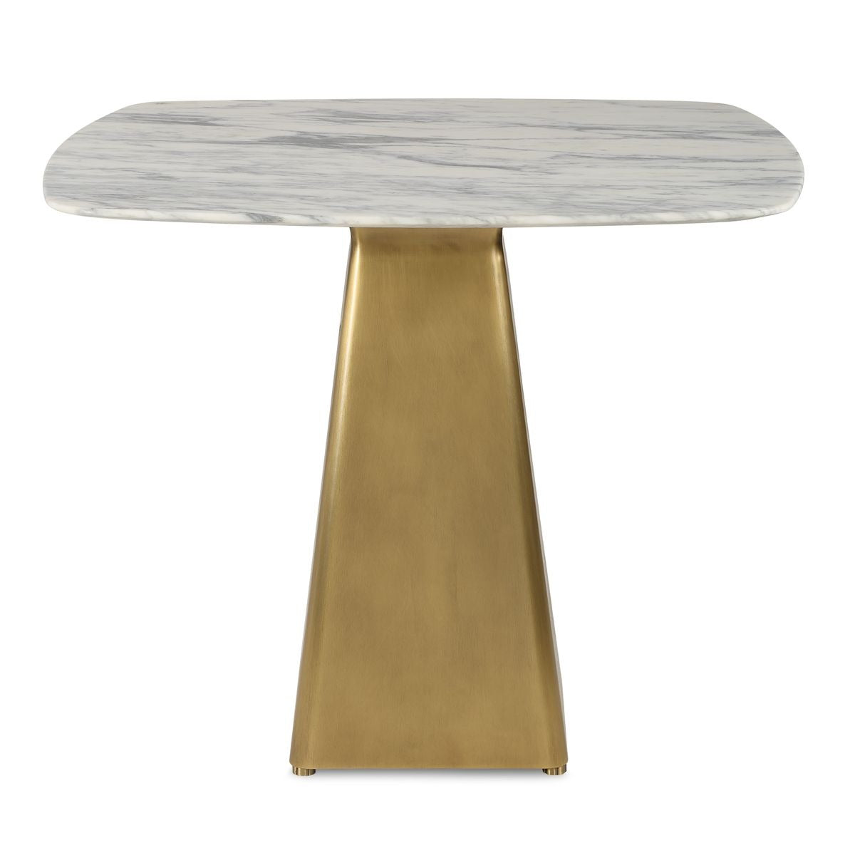 Equilateral Bistro Table – Arabescato and Brass