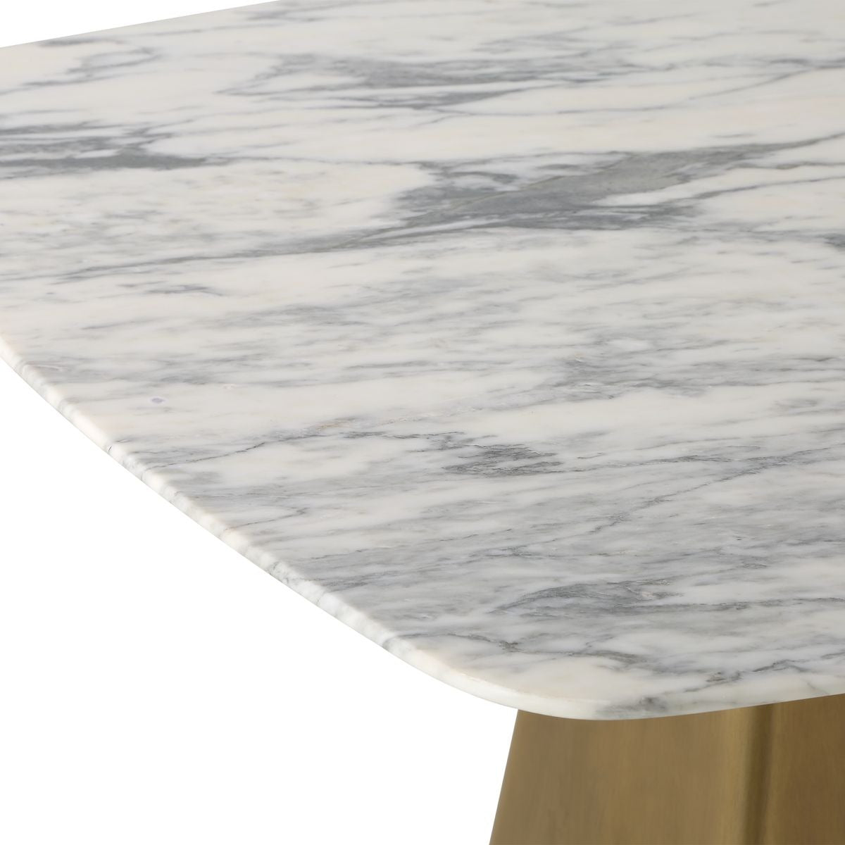 Equilateral Bistro Table – Arabescato and Brass