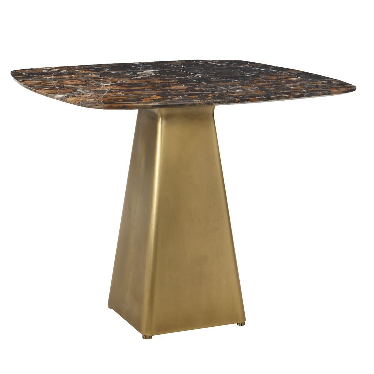 Equilateral Bistro Table – Michelangelo and Brass