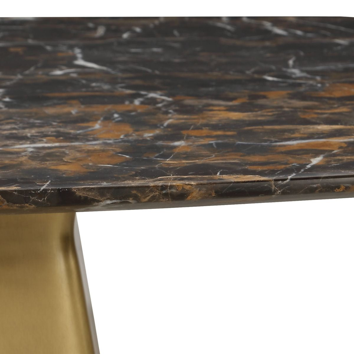 Equilateral Bistro Table – Michelangelo and Brass