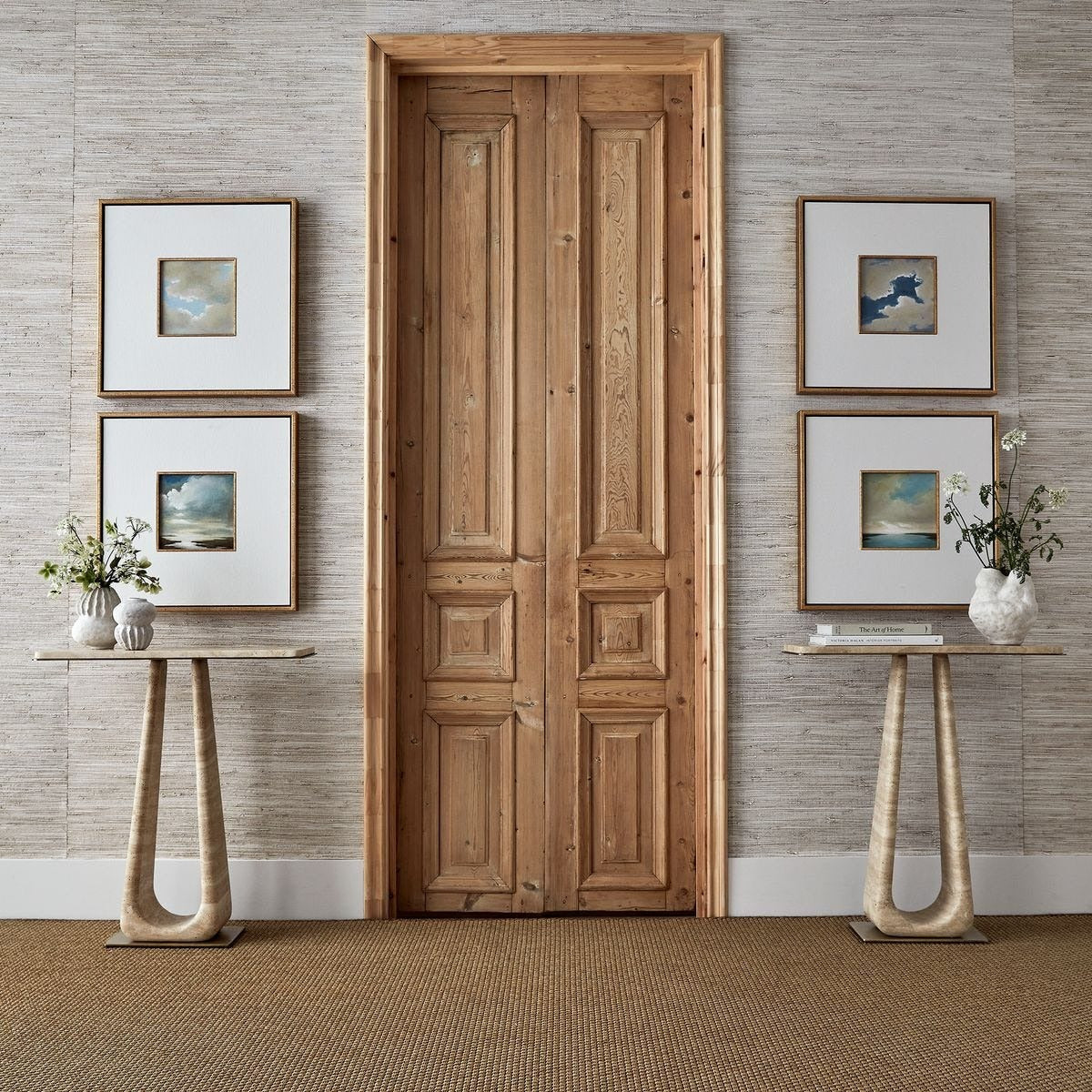 About Turn Console Table – Travertine
