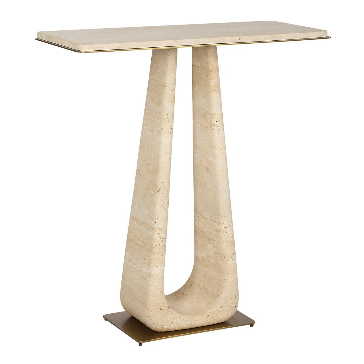 About Turn Console Table – Travertine