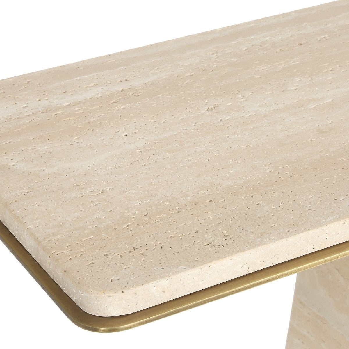 About Turn Console Table – Travertine