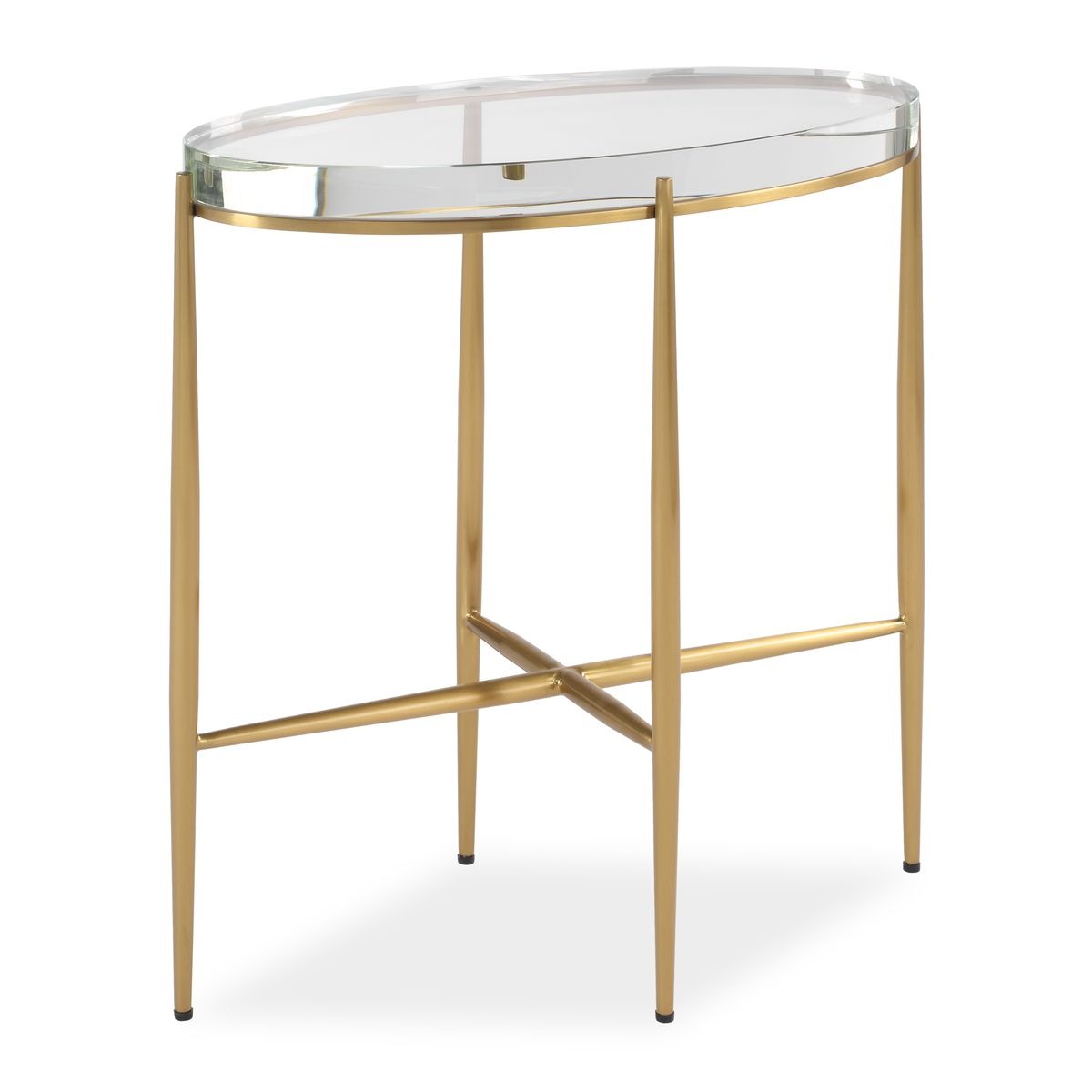 Crystal Clear Oval Accent Table