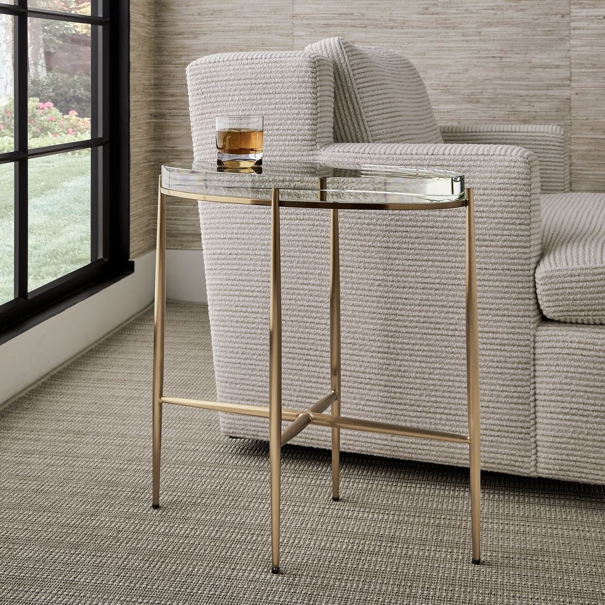 Crystal Clear Oval Accent Table