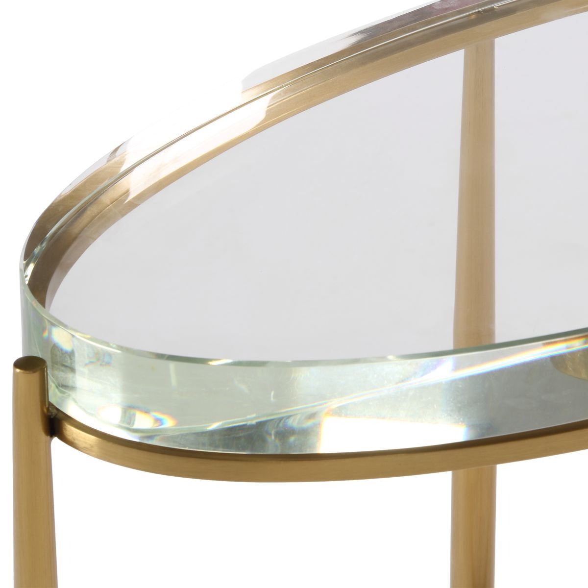 Crystal Clear Oval Accent Table