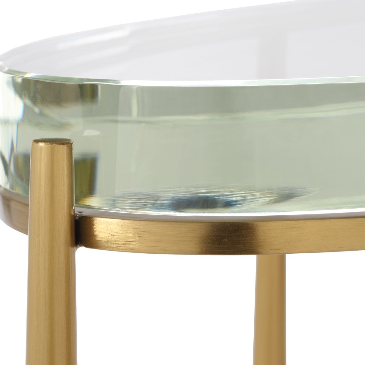 Crystal Clear Oval Accent Table
