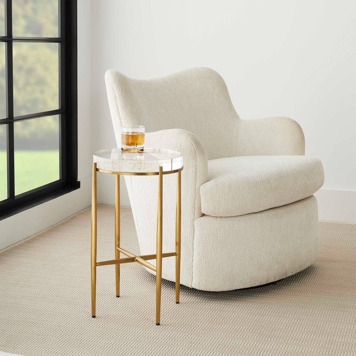 Crystal Clear Round Accent Table