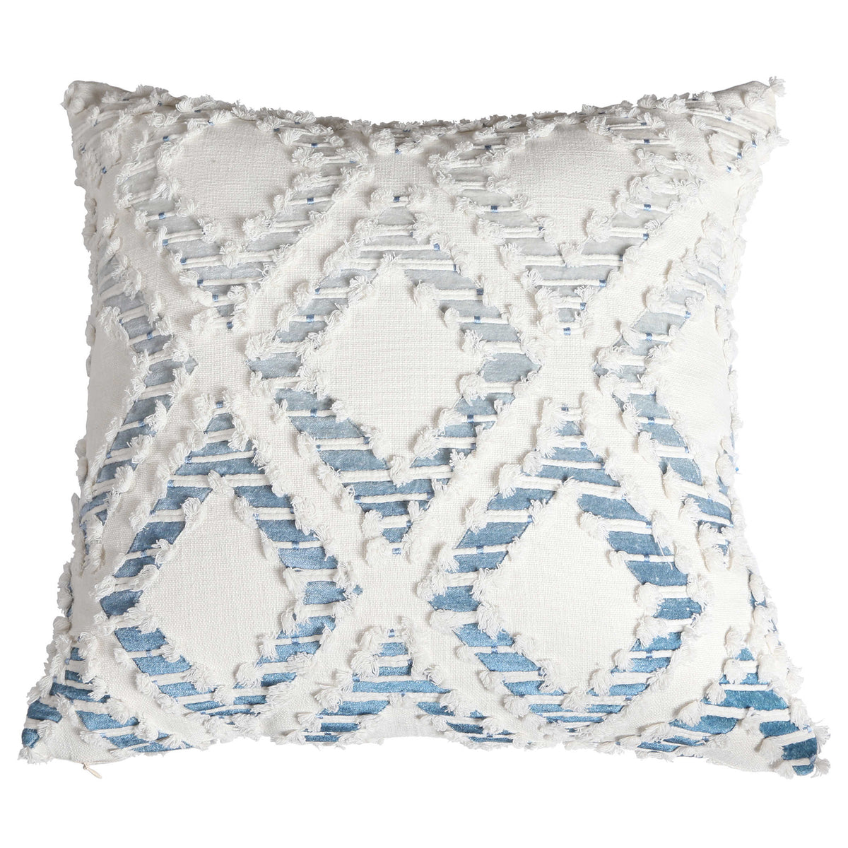 Fringe Element Cushion – Ombre Blue