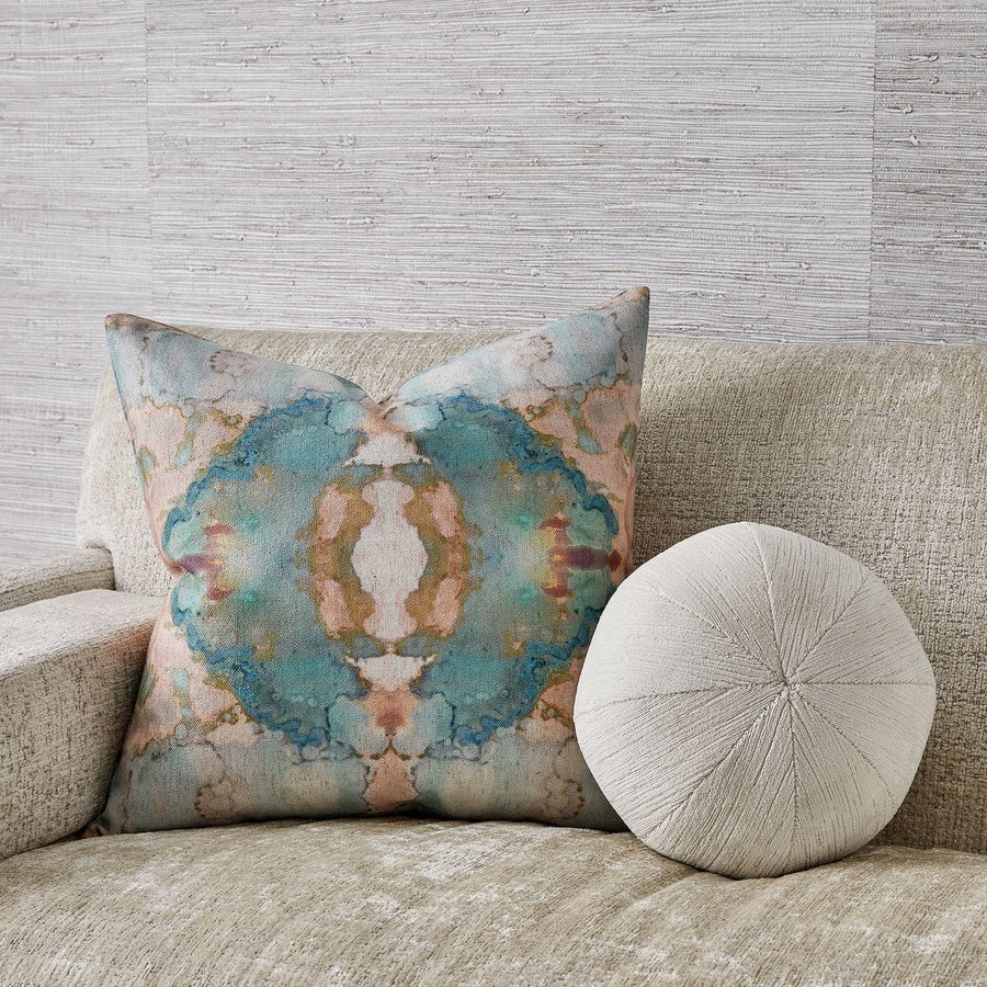 Spectrum Cushion – Blush and Aqua
