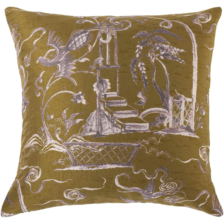 Vintage Folly Cushion – Olive