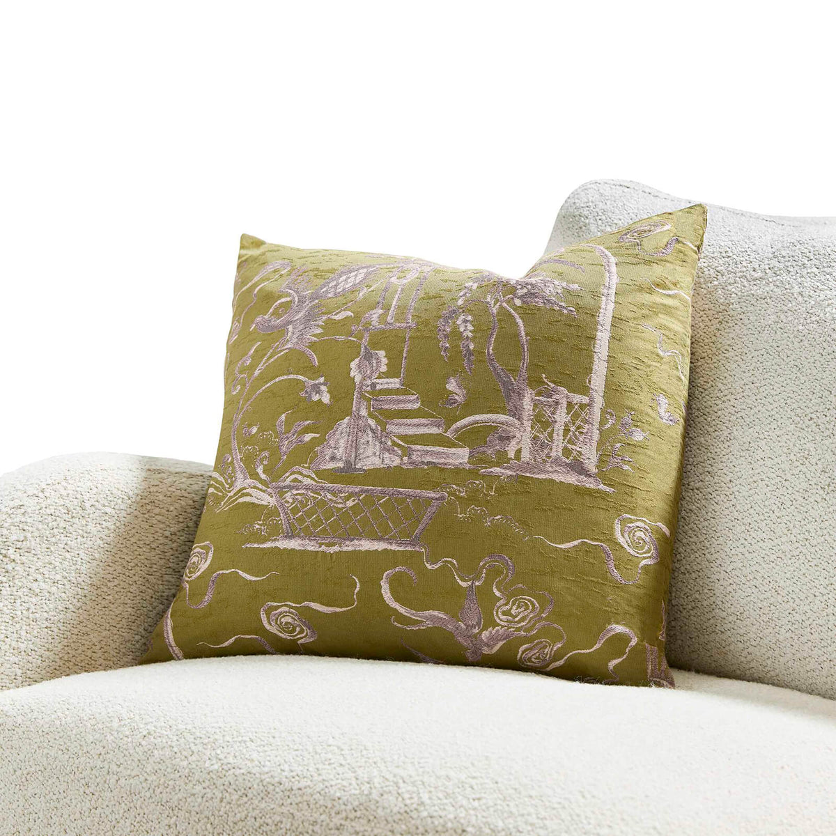 Vintage Folly Cushion – Olive