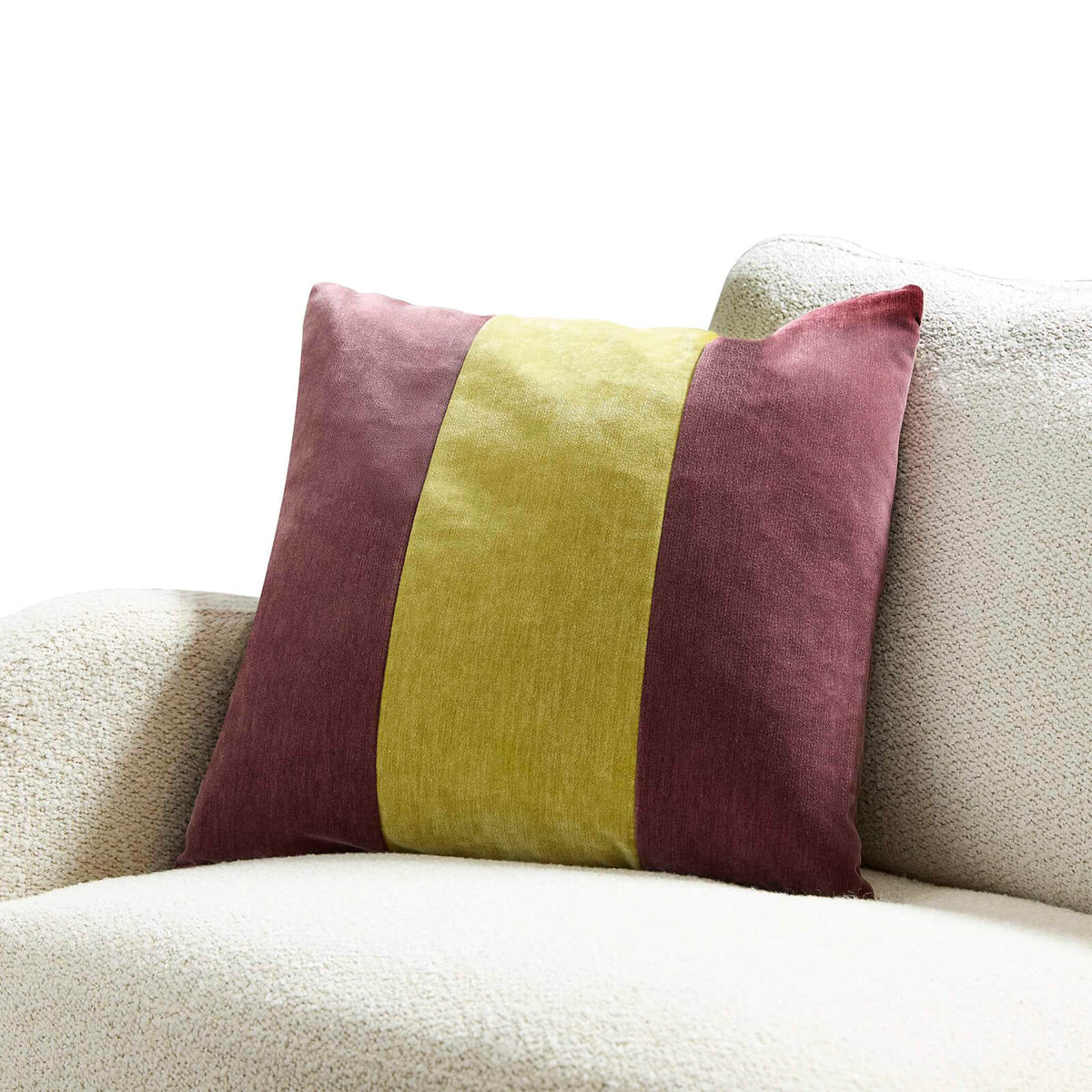 Straight Down The Middle Velvet Cushion