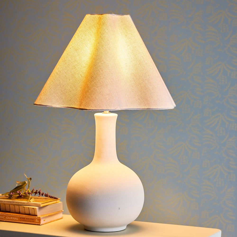 Heide Table Lamp - White Stoneware