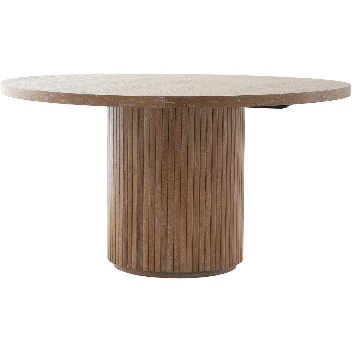 Reeded Round Dining Table – Oak, 140cm