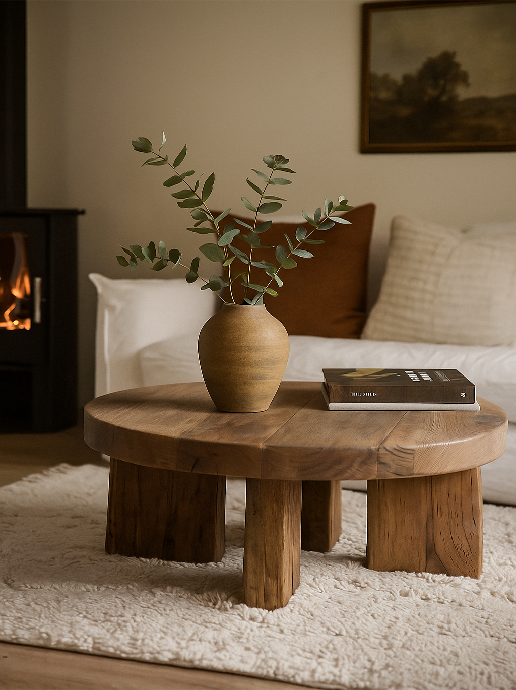Reclaimed Oak Round Coffee Table