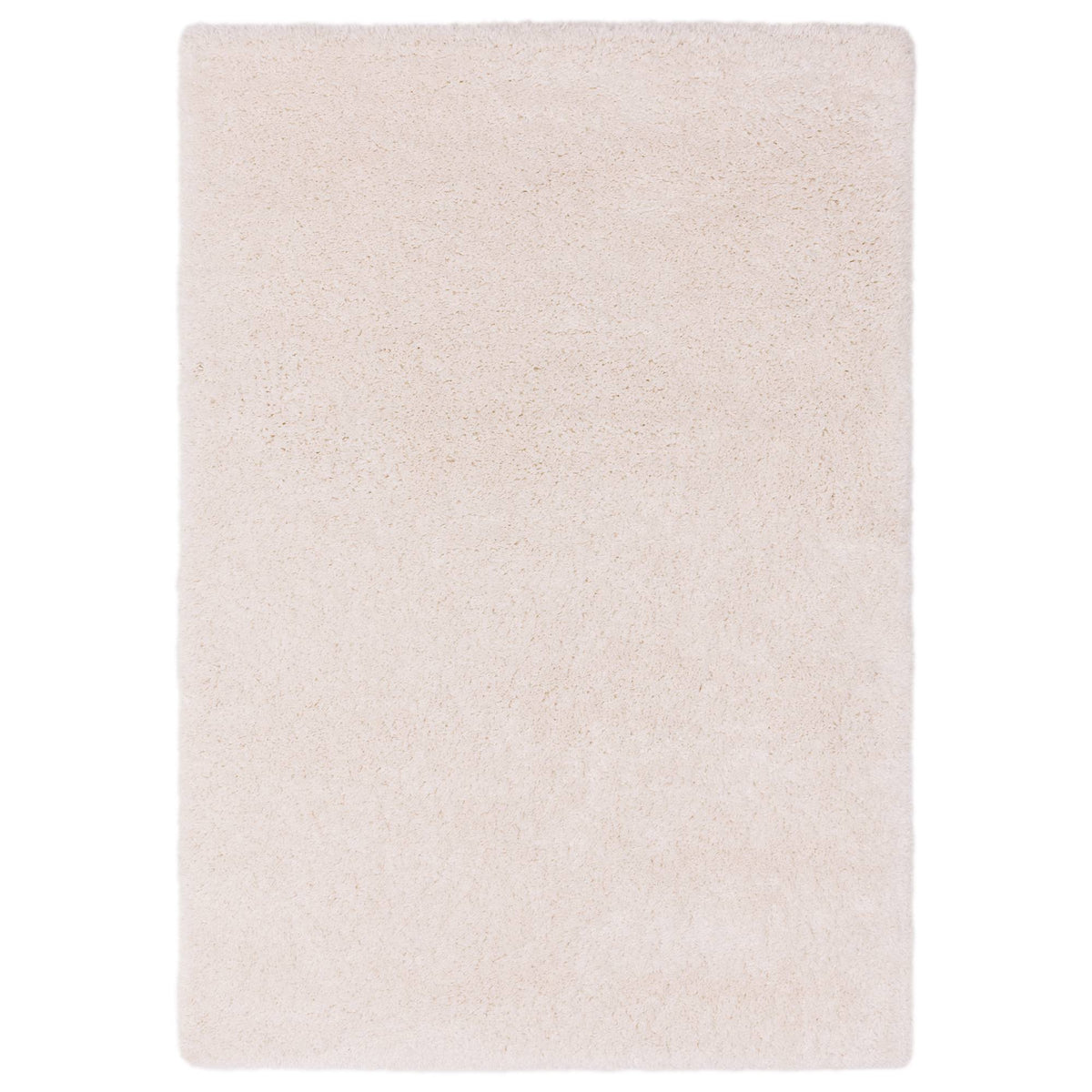 Ritchie Cream Soft Touch Shaggy Rug on a white background, full view
