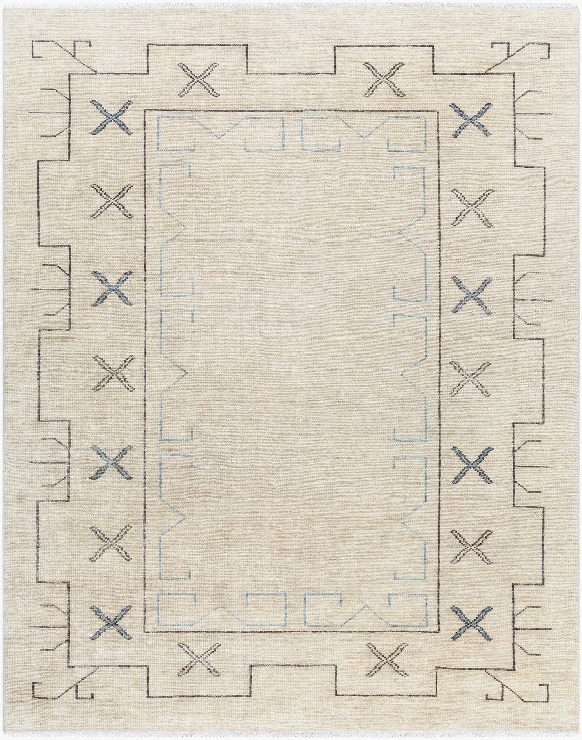 Riviera Hand Knotted Rug in Light Neutral – 274 x 183cm