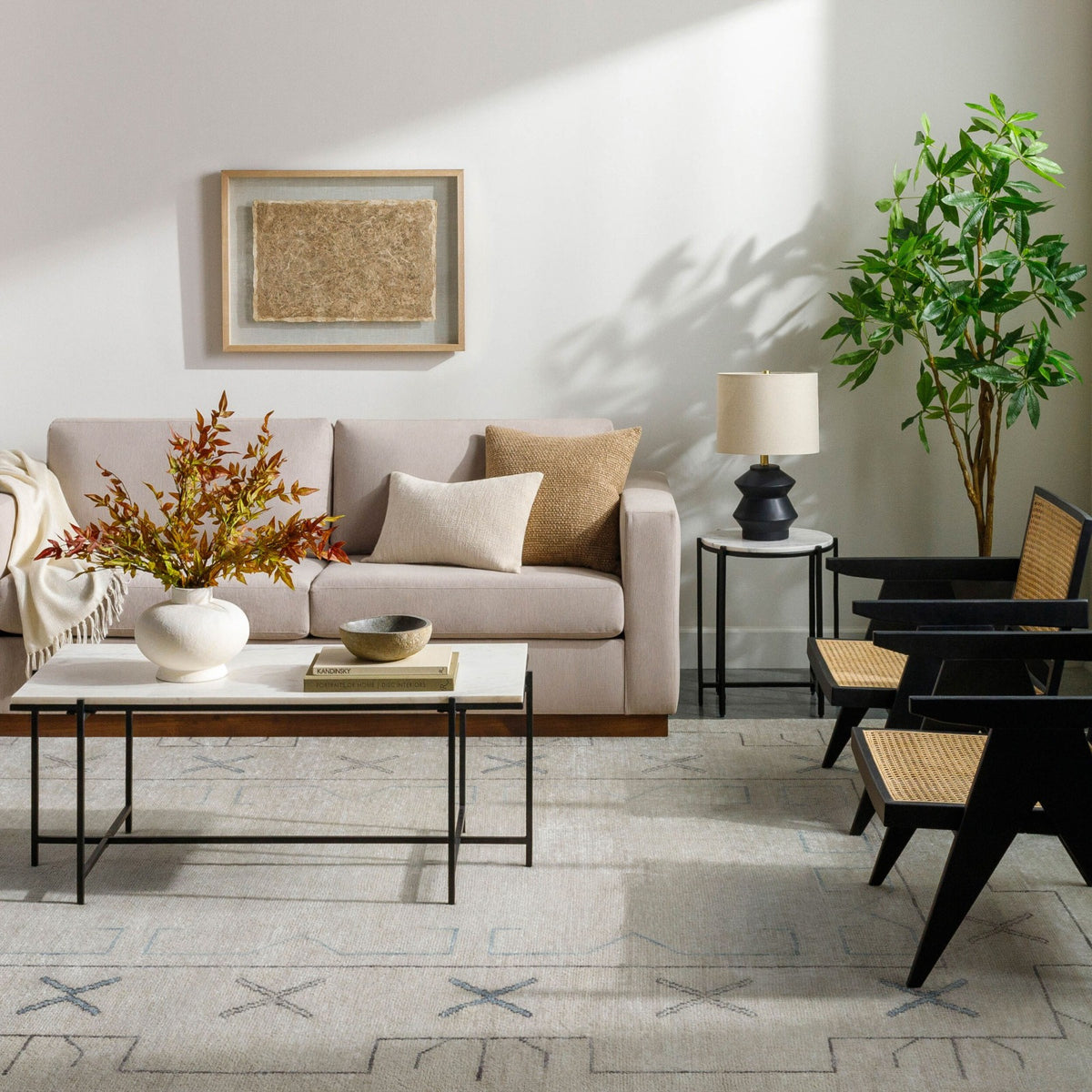 Riviera Hand Knotted Rug in Light Neutral – 305 x 244cm