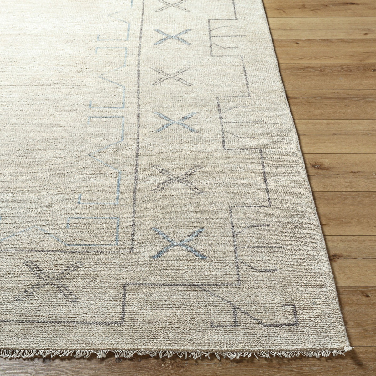Riviera Hand Knotted Rug in Light Neutral – 305 x 244cm