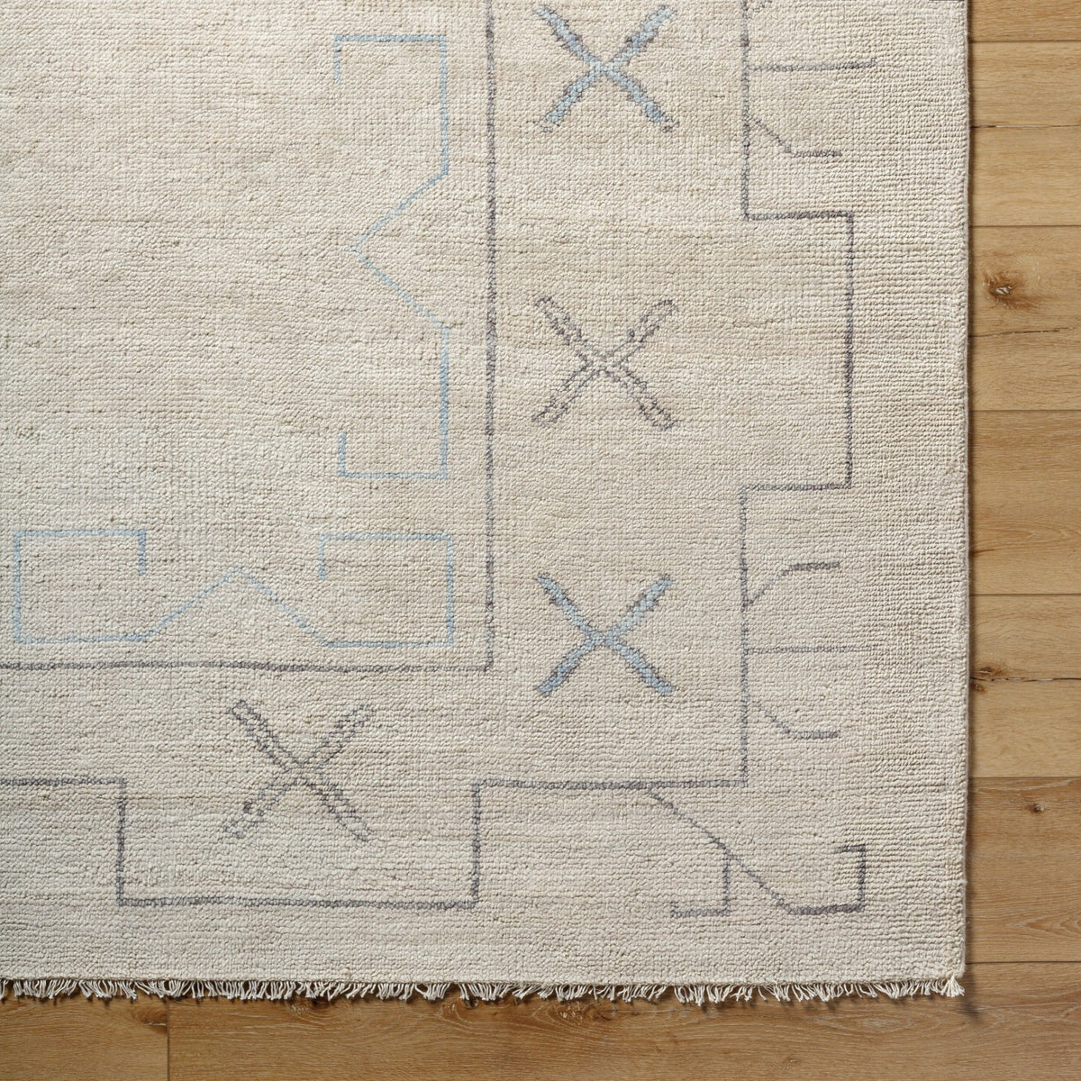 Riviera Hand Knotted Rug in Light Neutral – 274 x 183cm