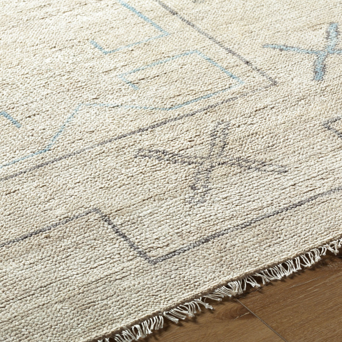Riviera Hand Knotted Rug in Light Neutral – 366 x 274cm