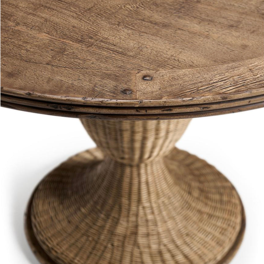 Palm Court Round Rattan Dining Table – 117cm