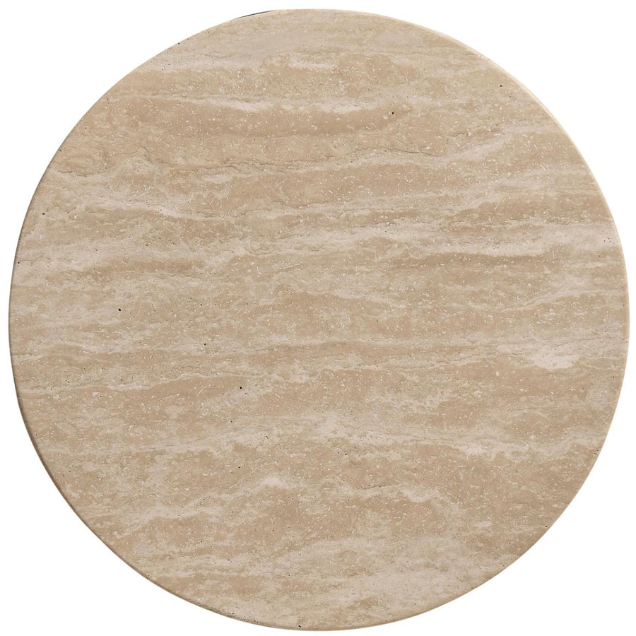 Palm Court Round Travertine Side Table