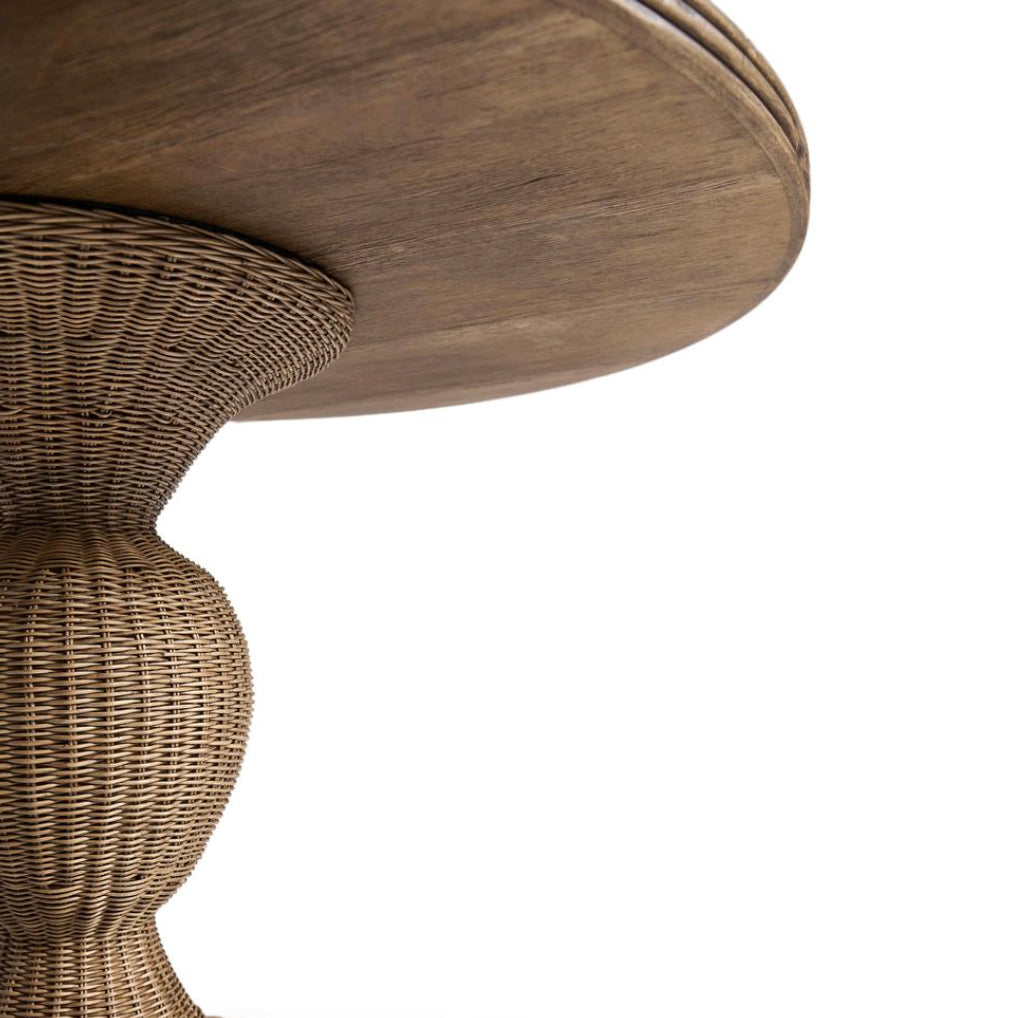 Palm Court Round Rattan Dining Table – 117cm