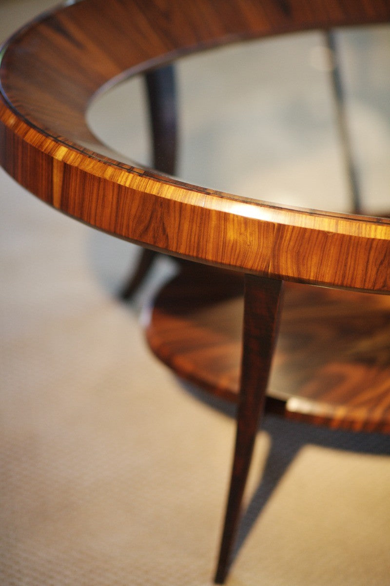 Oval Glass-Topped Coffee Table – High Lustre