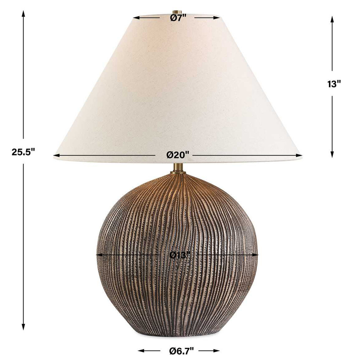 Sayre Dark Brown Table Lamp
