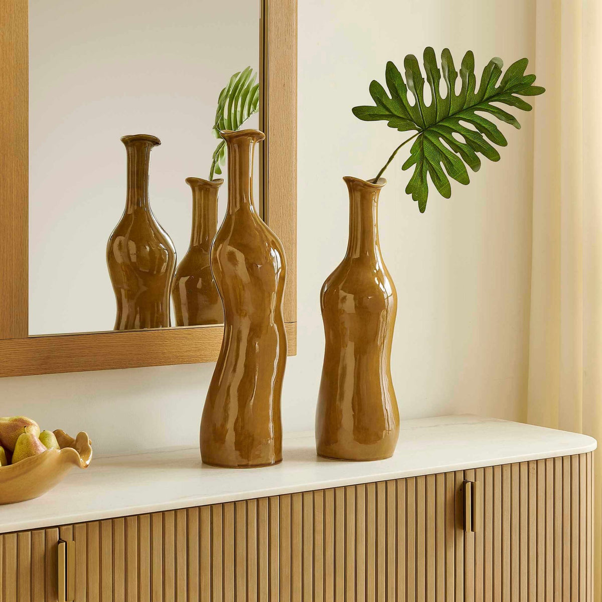 Sienna Flow Indoor-Outdoor Bottle Vases – Set of 2