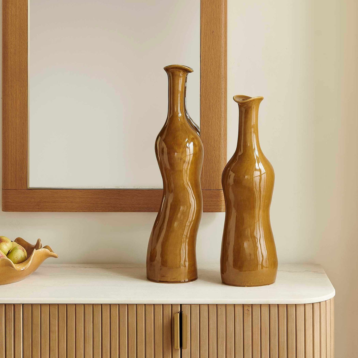 Sienna Flow Indoor-Outdoor Bottle Vases – Set of 2